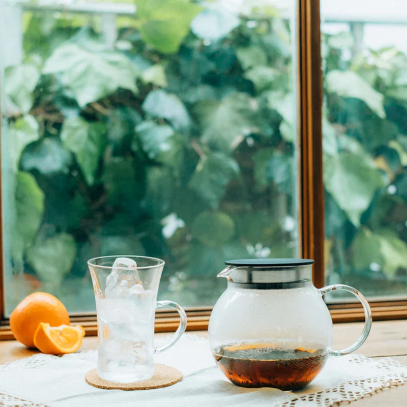 Jumping Leaf Tea Pot w/filter 600ml - Image 3