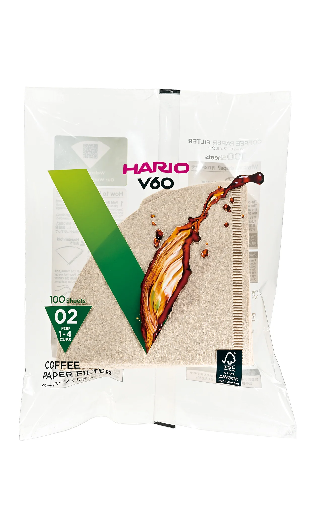 V60 Paper Filter 02, White / Natural (100 sheets) - Image 4