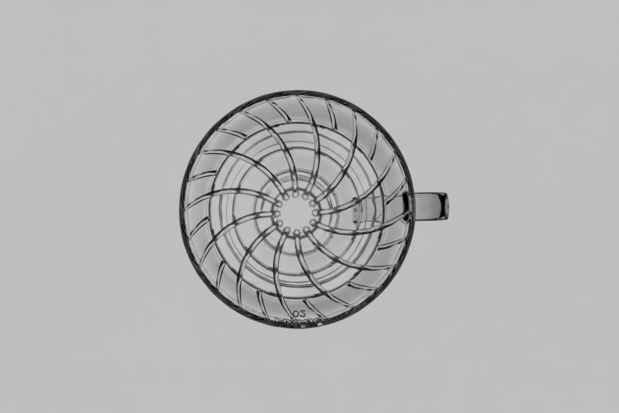 V60 Plastic Coffee Dripper 02 Transparent Black - Image 2